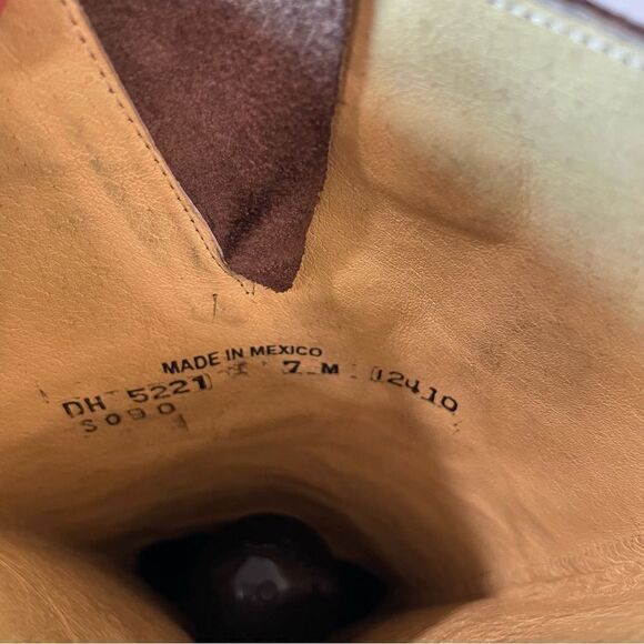 Sonora Double H Cowboy boots rugged brown patina size 7 - Picture 11 of 11